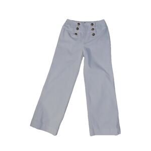 Lauren Ralph Lauren Jeans Co. white denim jeans sailor nautical flare leg size 8